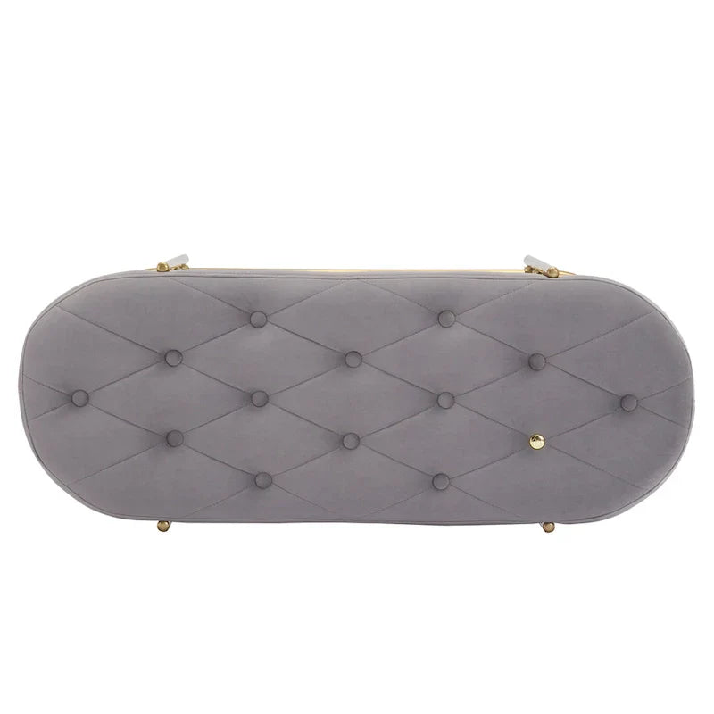 SEYNAR 40 banc de salon rembourré en velours avec double range-chaussures