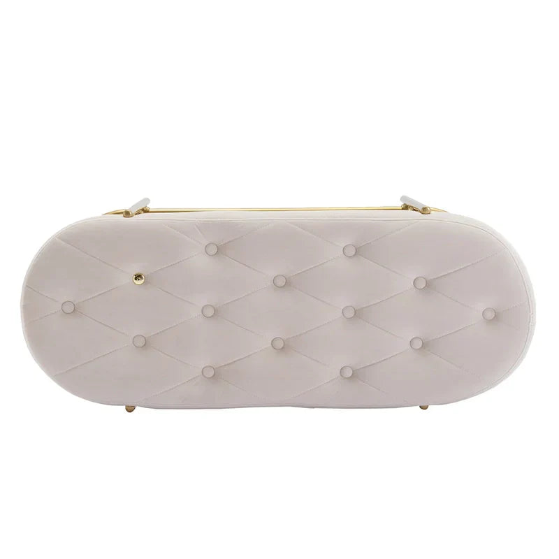 SEYNAR 40 banc de salon rembourré en velours avec double range-chaussures