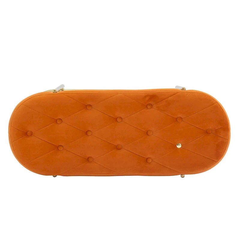 SEYNAR 40 banc de salon rembourré en velours avec double range-chaussures