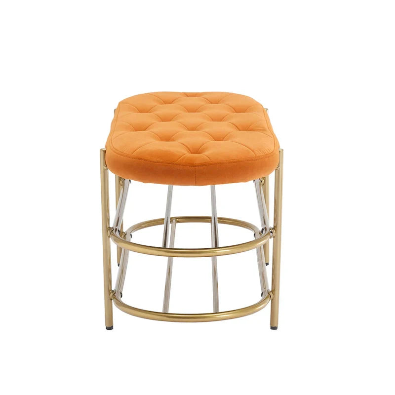 SEYNAR 40 banc de salon rembourré en velours avec double range-chaussures