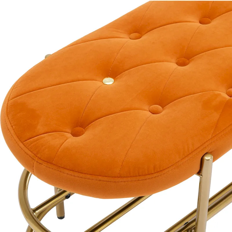 SEYNAR 40 banc de salon rembourré en velours avec double range-chaussures