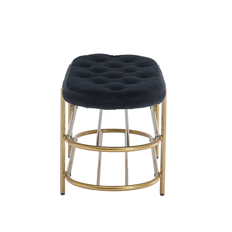 SEYNAR 40 banc de salon rembourré en velours avec double range-chaussures