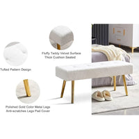 Banc rembourré Howtai pour chambre à coucher, entrée, salle à manger