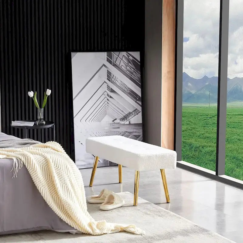 Banc rembourré Howtai pour chambre à coucher, entrée, salle à manger