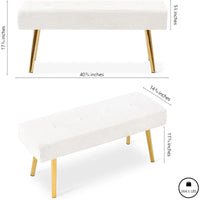 Banc rembourré Howtai pour chambre à coucher, entrée, salle à manger