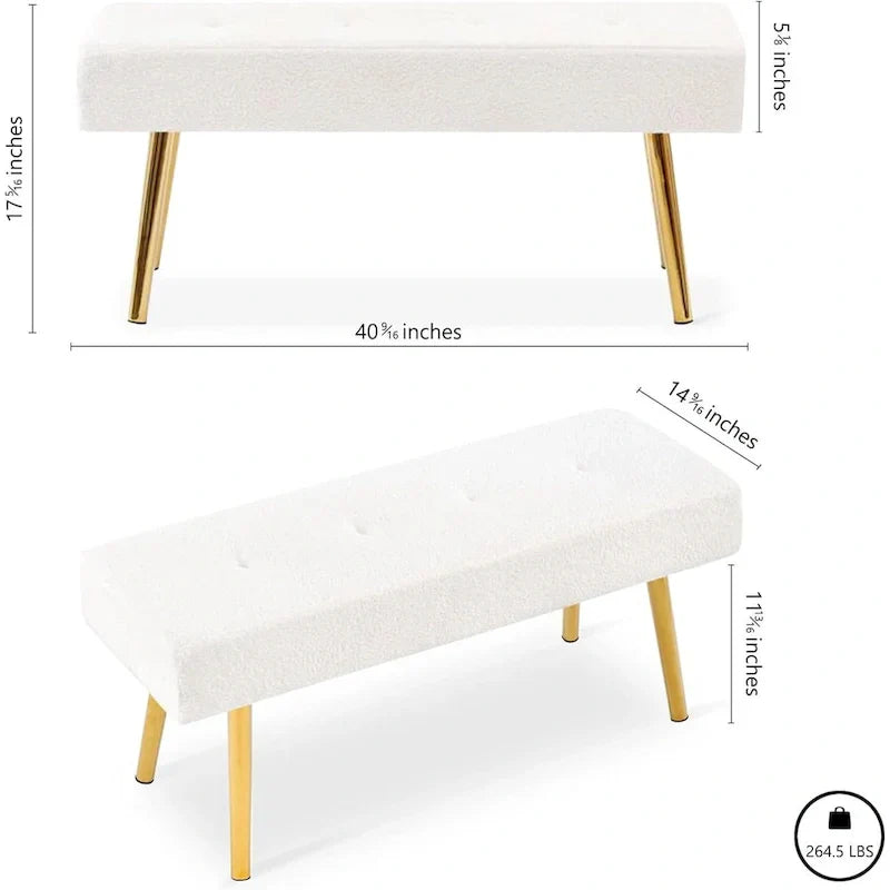 Banc rembourré Howtai pour chambre à coucher, entrée, salle à manger