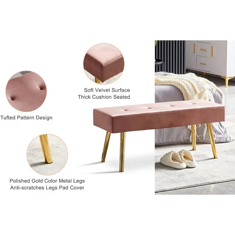 Banc rembourré Howtai pour chambre à coucher, entrée, salle à manger