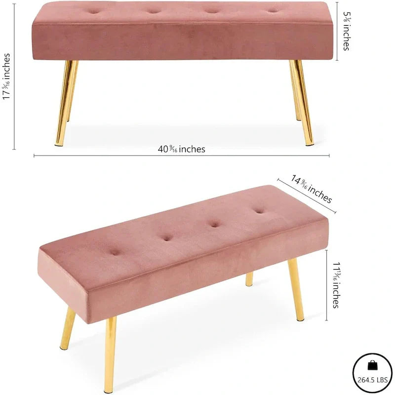 Banc rembourré Howtai pour chambre à coucher, entrée, salle à manger