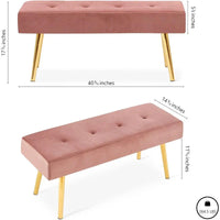 Banc rembourré Howtai pour chambre à coucher, entrée, salle à manger