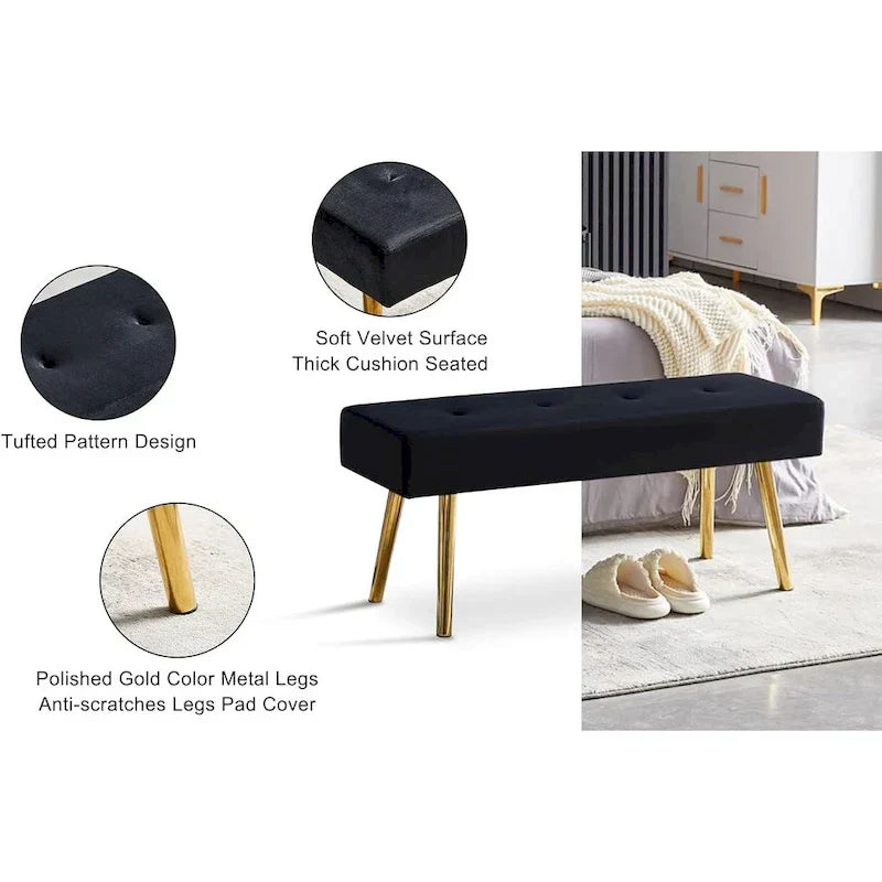 Banc rembourré Howtai pour chambre à coucher, entrée, salle à manger