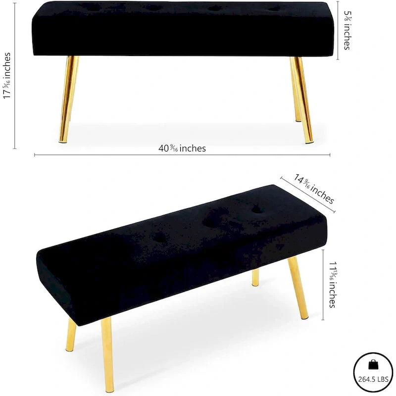 Banc rembourré Howtai pour chambre à coucher, entrée, salle à manger