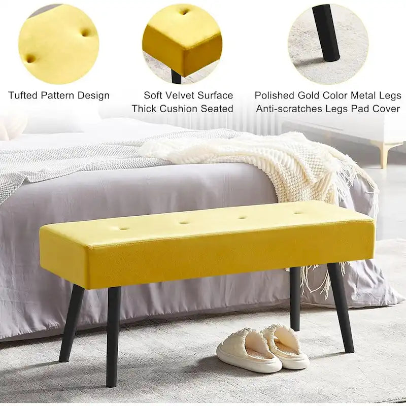 Banc rembourré Howtai pour chambre à coucher, entrée, salle à manger