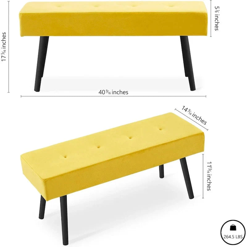 Banc rembourré Howtai pour chambre à coucher, entrée, salle à manger