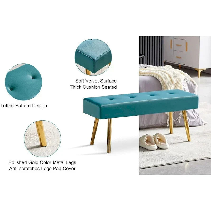 Banc rembourré Howtai pour chambre à coucher, entrée, salle à manger