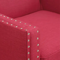 Fauteuil d'appoint Erica avec clous décoratifs chromés