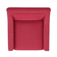 Fauteuil d'appoint Erica avec clous décoratifs chromés