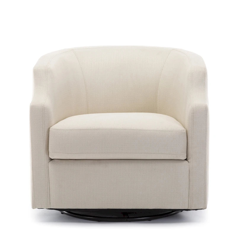 Fauteuil pivotant et inclinable de style tonneau