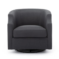 Fauteuil pivotant et inclinable de style tonneau