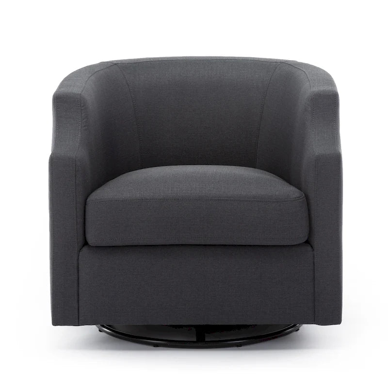Fauteuil pivotant et inclinable de style tonneau