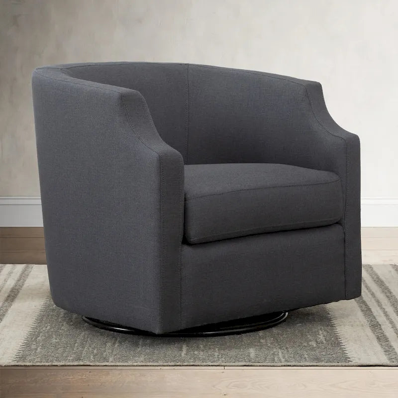 Fauteuil pivotant et inclinable de style tonneau