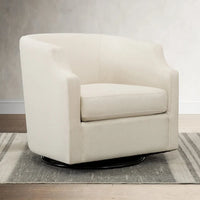 Fauteuil pivotant et inclinable de style tonneau