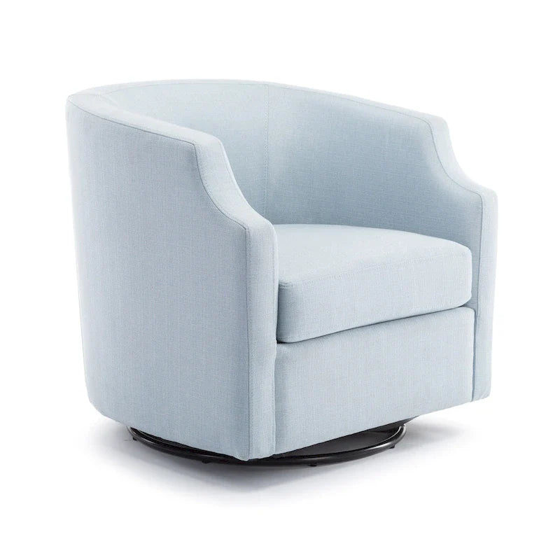 Fauteuil pivotant et inclinable de style tonneau