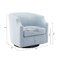 Fauteuil pivotant et inclinable de style tonneau