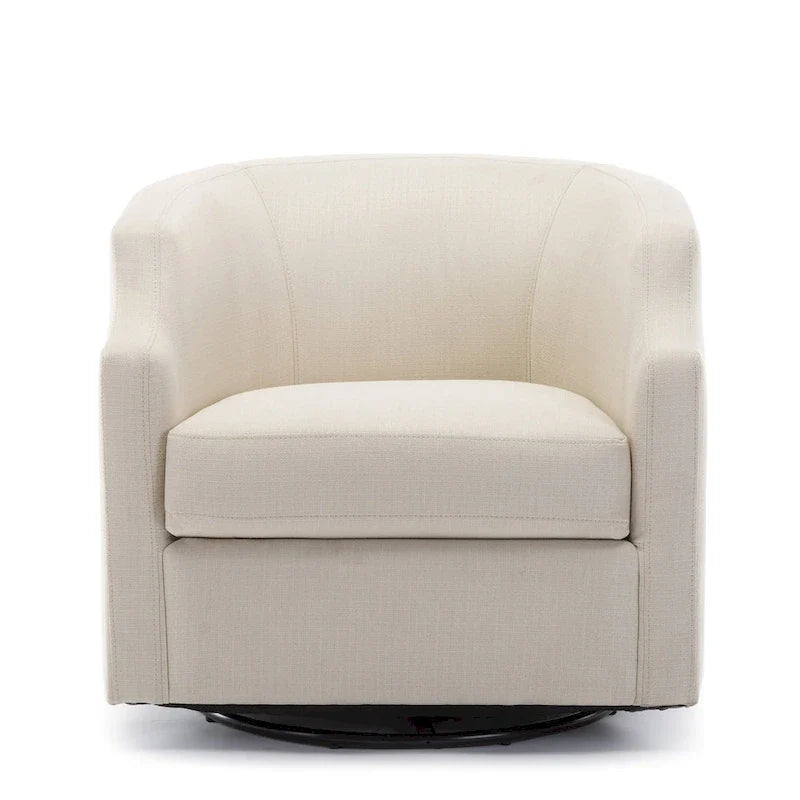 Fauteuil pivotant et inclinable de style tonneau