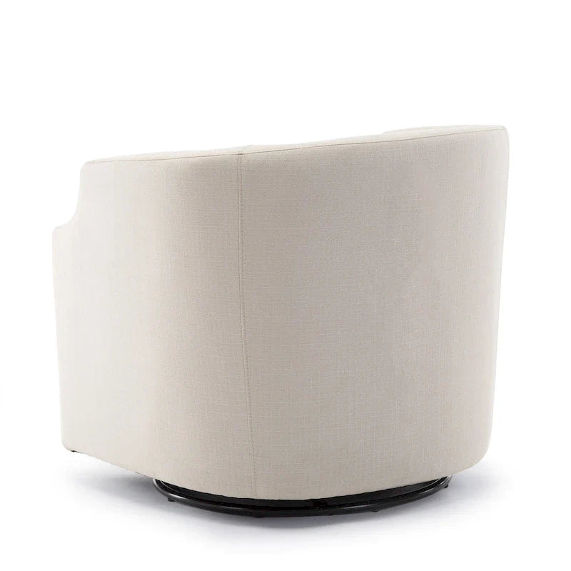 Fauteuil pivotant et inclinable de style tonneau