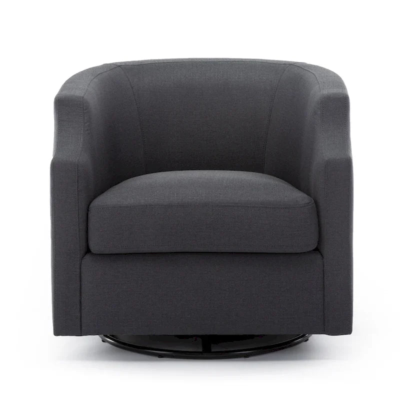 Fauteuil pivotant et inclinable de style tonneau