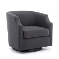 Fauteuil pivotant et inclinable de style tonneau