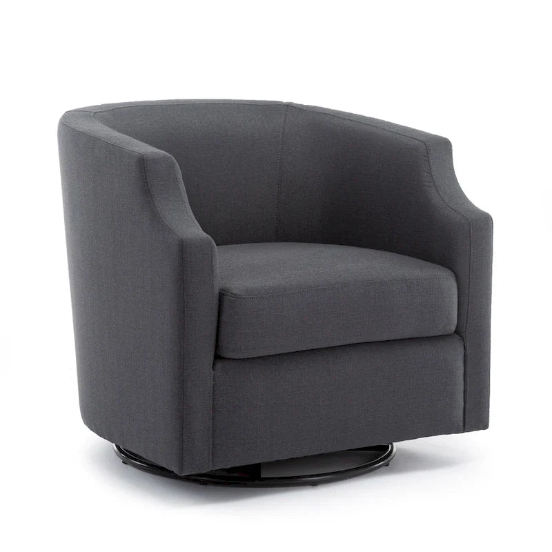 Fauteuil pivotant et inclinable de style tonneau