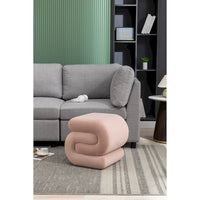 Tabouret de maquillage/repose-pieds moderne en tissu courbé en S