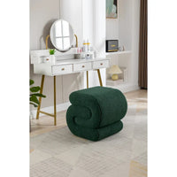 Tabouret de maquillage/repose-pieds moderne en tissu courbé en S