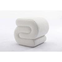 Tabouret de maquillage/repose-pieds moderne en tissu courbé en S