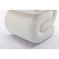 Tabouret de maquillage/repose-pieds moderne en tissu courbé en S