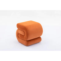 Tabouret de maquillage/repose-pieds moderne en tissu courbé en S