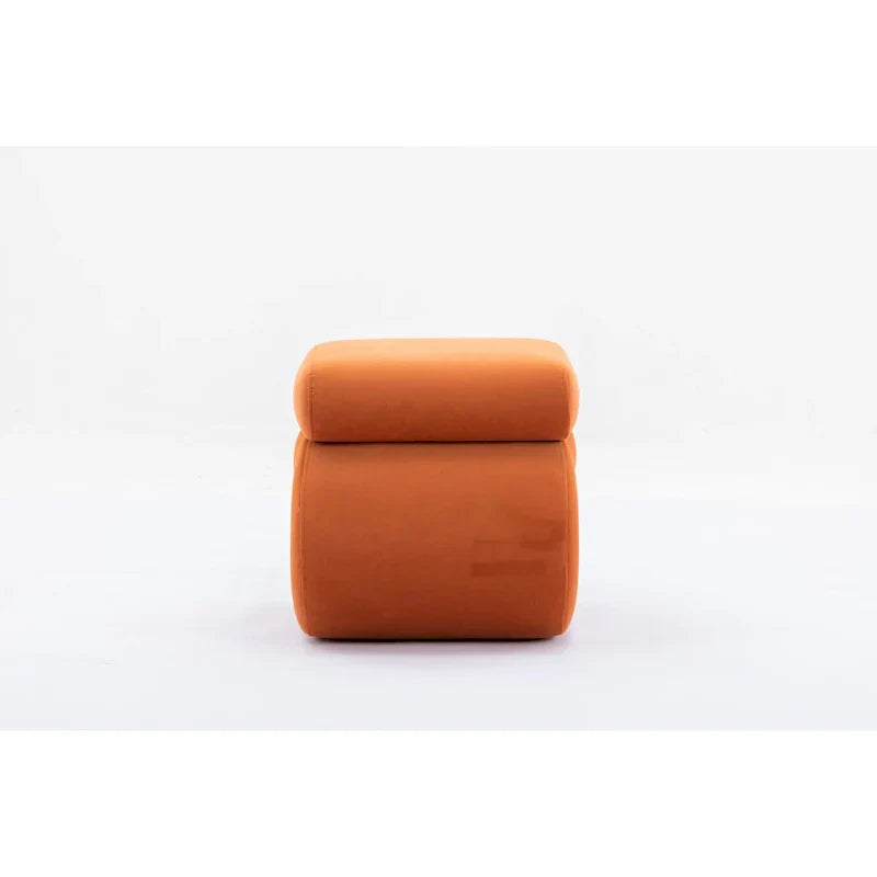 Tabouret de maquillage/repose-pieds moderne en tissu courbé en S