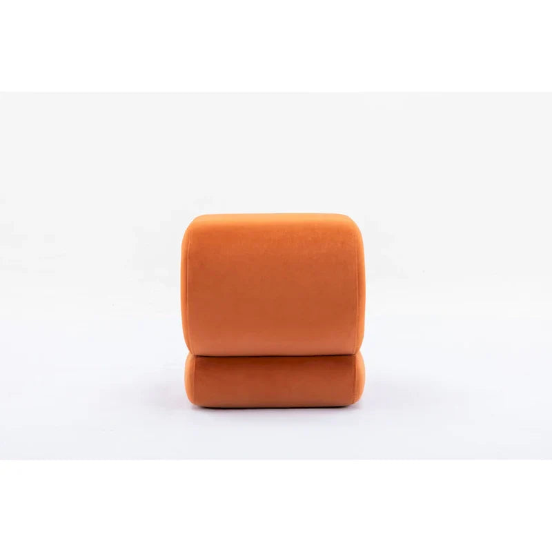 Tabouret de maquillage/repose-pieds moderne en tissu courbé en S