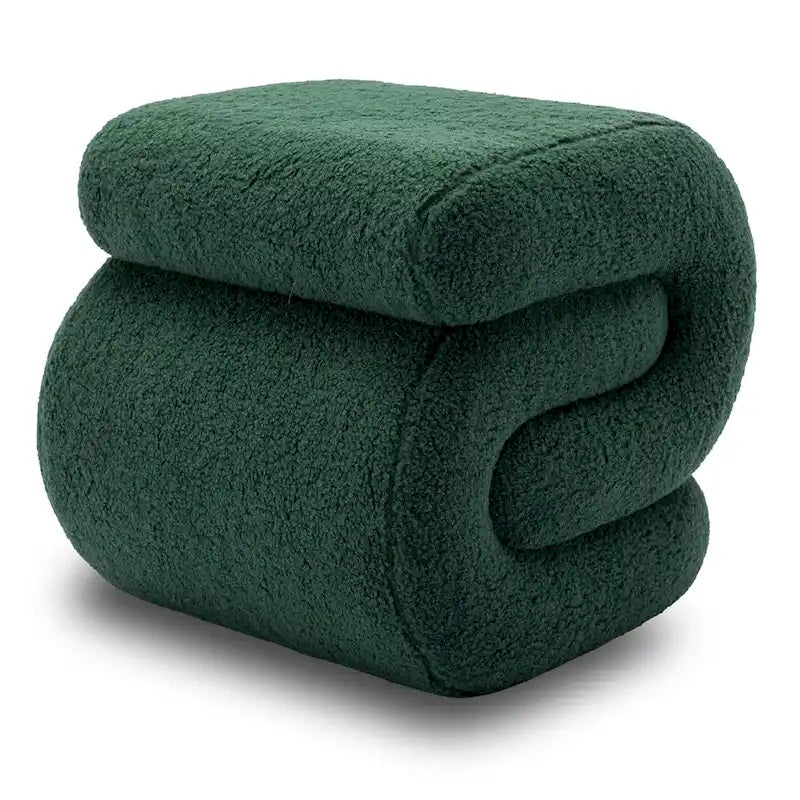Tabouret de maquillage/repose-pieds moderne en tissu courbé en S