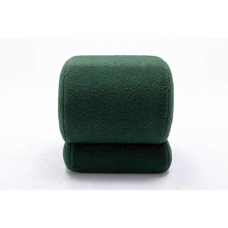 Tabouret de maquillage/repose-pieds moderne en tissu courbé en S
