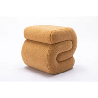 Tabouret de maquillage/repose-pieds moderne en tissu courbé en S