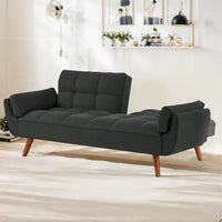 Canapé-Lit Futon 75.39 pouces, Canapé Convertible Rembourré avec Dossier Capitonné Fendu Inclinable