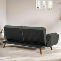 Canapé-Lit Futon 75.39 pouces, Canapé Convertible Rembourré avec Dossier Capitonné Fendu Inclinable