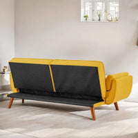 Canapé-Lit Futon 75.39 pouces, Canapé Convertible Rembourré avec Dossier Capitonné Fendu Inclinable