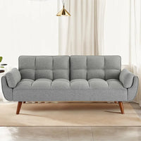 Canapé-Lit Futon 75.39 pouces, Canapé Convertible Rembourré avec Dossier Capitonné Fendu Inclinable