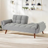 Canapé-Lit Futon 75.39 pouces, Canapé Convertible Rembourré avec Dossier Capitonné Fendu Inclinable