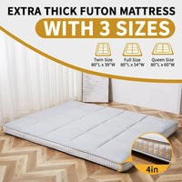 Matelas Futon Japonais Enroulable de Sol DoCred avec Sac de Rangement
