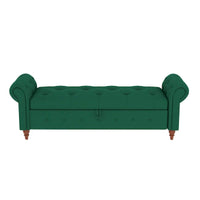 Banc de rangement moderne pour lit, banc à chaussures, repose-pieds avec accoudoirs roulés