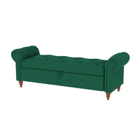 Banc de rangement moderne pour lit, banc à chaussures, repose-pieds avec accoudoirs roulés